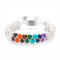 7 Chakra Multi-layer Bracelet For Men Yoga Stone Adjustable Woven Rope Chain Bangle Women Fashion Meditation Relaxation Jewelry