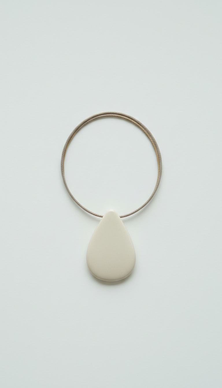 Minimalist Ceramic Pendant Necklace